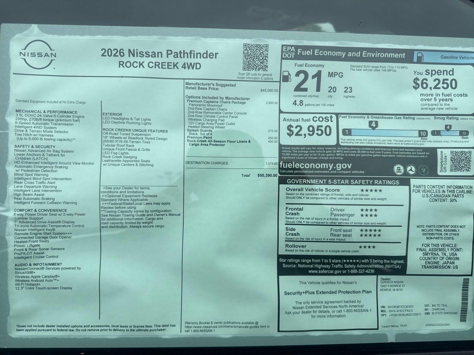2026 Nissan Pathfinder Rock Creek