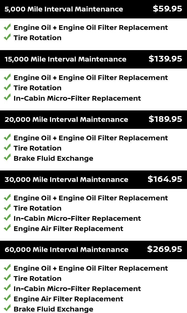Nissan Recommended Services