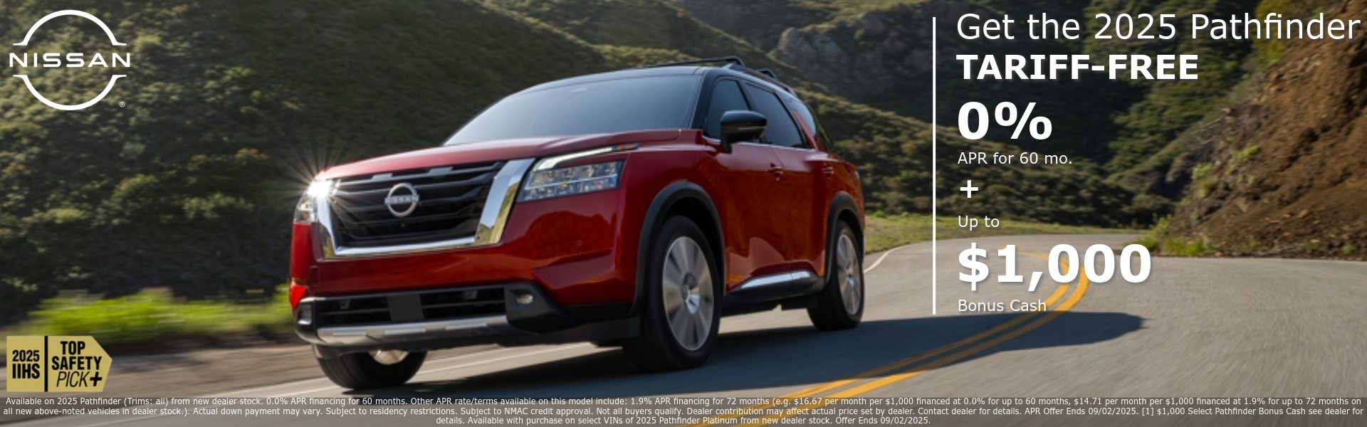 Get the 2025 Pathfinder Tariff free