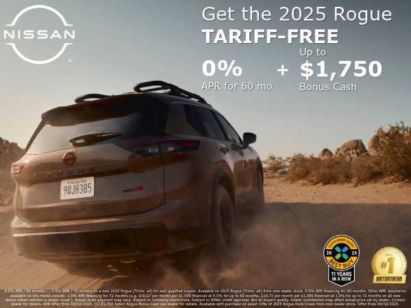 Get the 2025 Rogue Tariff free